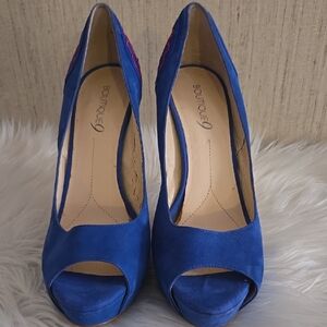 Boutique 9 - Women's Blue Peep Toe Heels